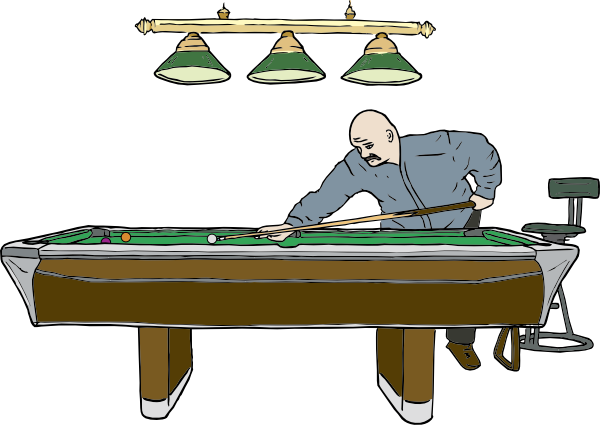 Pool Table With Player Clip Art At Clker Com   Vector Clip Art Online