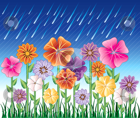 Stock Vector Clipart Vector Illustration Of A Spring Day 2 With Rain