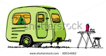 Caravan   Mobile House Stock Vector Illustration 68534662