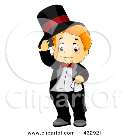 Clipart Of A Black Tuxedo Suit   Royalty Free Vector Illustration By