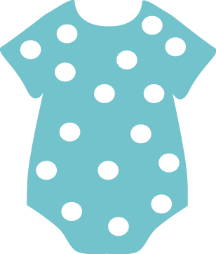 Dot Onesie Clip Art   Teal Onesie With White Polka Dots  This Baby