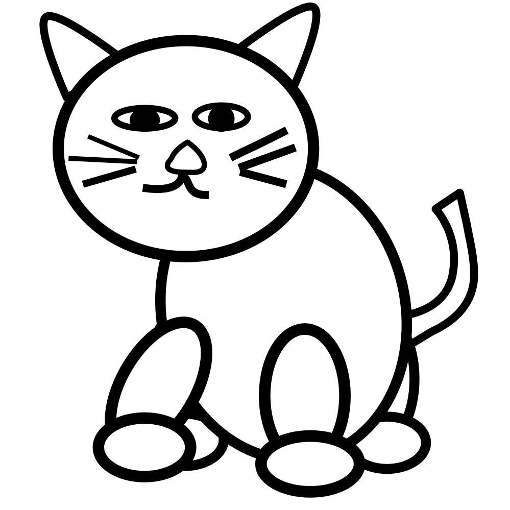 Clipartist Net   Clip Art   Cat Black White Clipartist Net