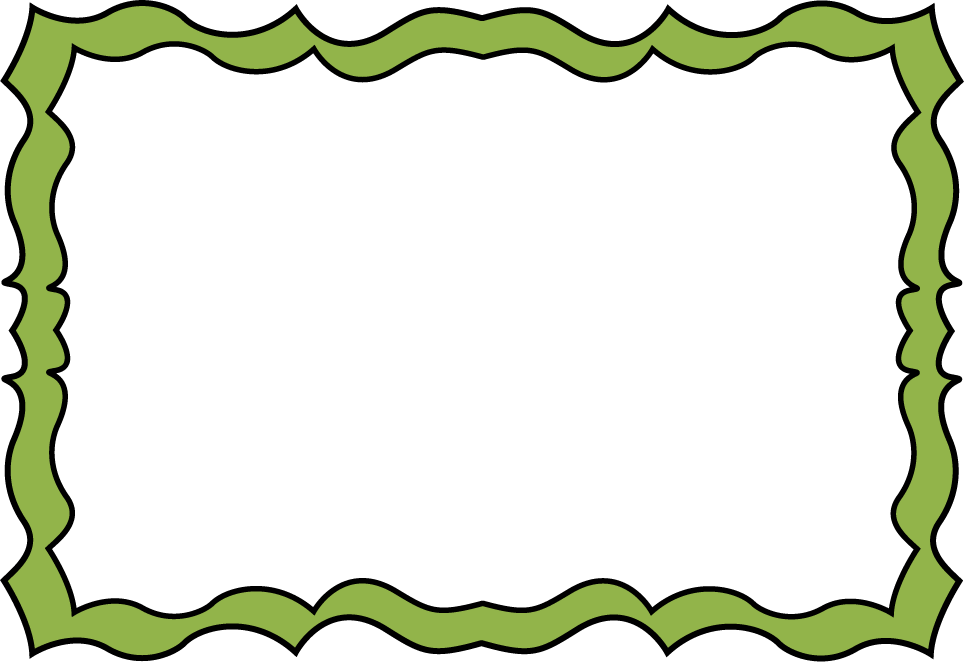 Green Squiggle Frame   Fun Squiggly Border Frame With A Green Border