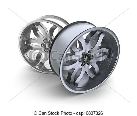 Art Of Car Rims Concept Isolated On White Csp16837326   Search Clipart