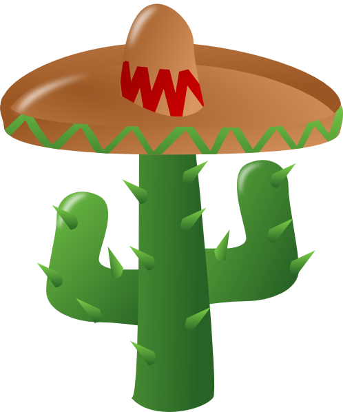 Cactus Wearing A Sombrero Clip Art At Clker Com   Vector Clip Art