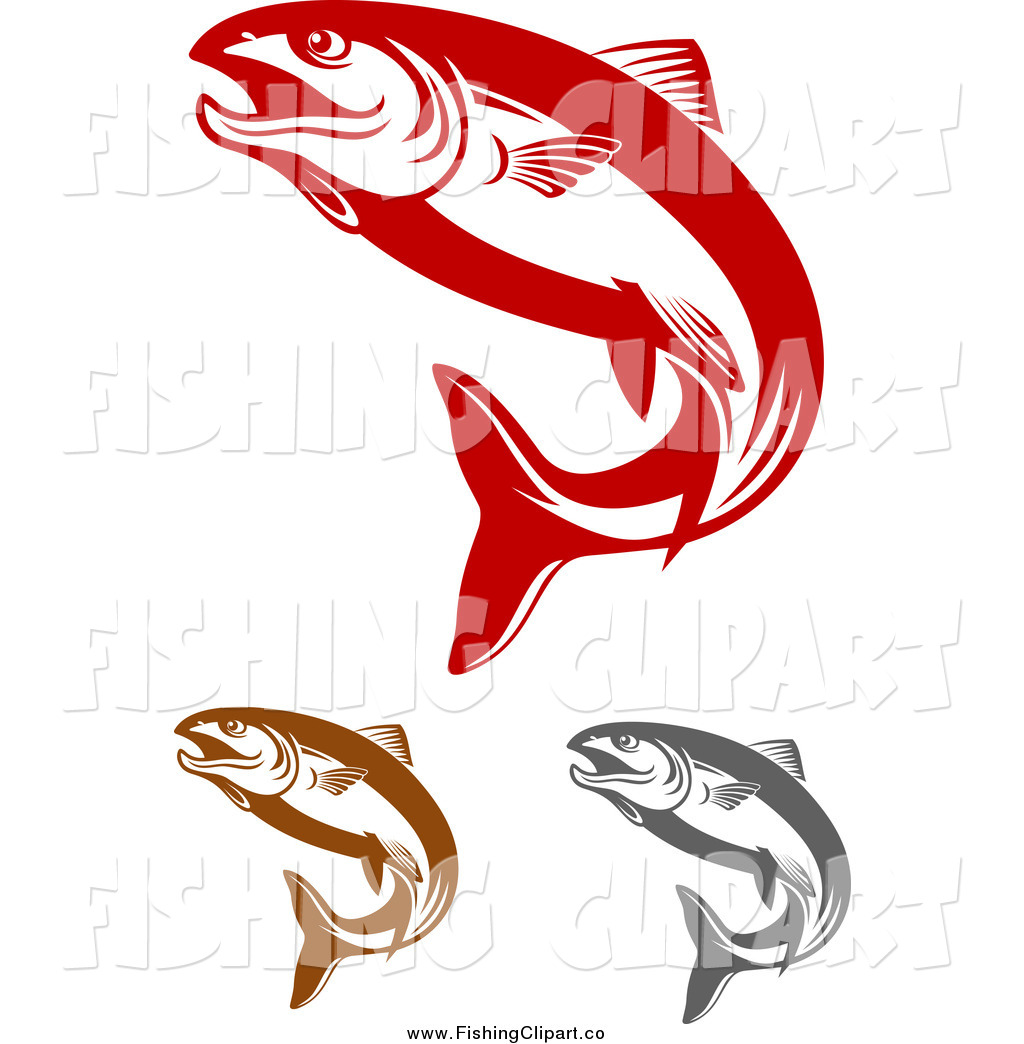 Clip Art Red Fish Clip Art Of Red Brown And Gray