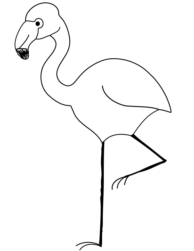 Flamingo Clipart Black And White   Clipart Panda   Free Clipart Images