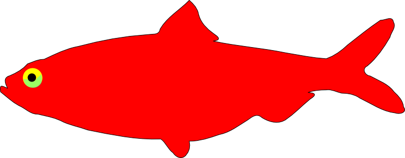 Free Simple Red Fish Clip Art