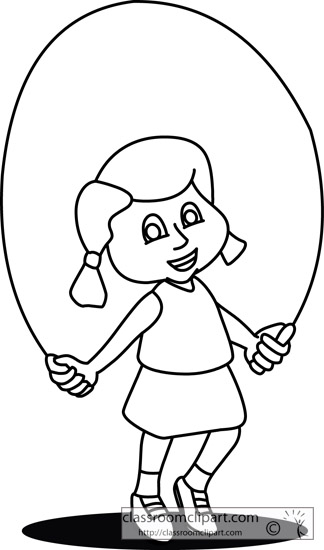 Kids Skipping Rope Clipart