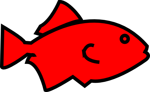 Red Fish Clipart Fish Outline Red Clip Art