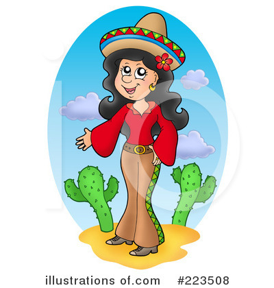 Royalty Free  Rf  Hispanic Woman Clipart Illustration By Visekart