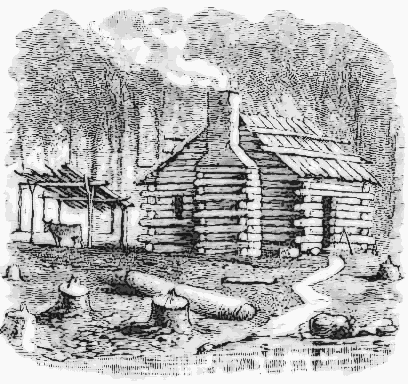 Settlers Log Cabin   Http   Www Wpclipart Com American History