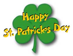 Shamrock Clip Art With Gold Word Art   Happy St  Patrick S Day