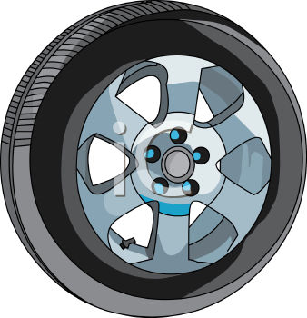 Tires And Rims Clipart Car Tire With Fancy Rims