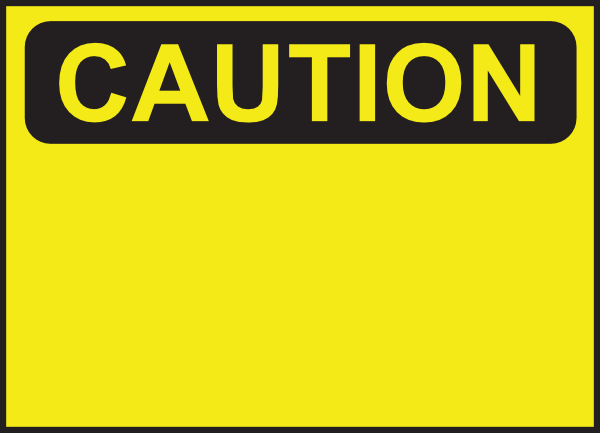 Blank Caution Sign Clip Art At Clker Com   Vector Clip Art Online