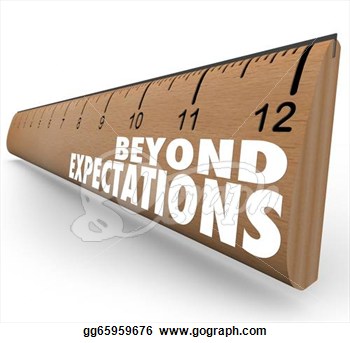 Clip Art   Beyond Expectations Ruler Exceed Results Great Job  Stock