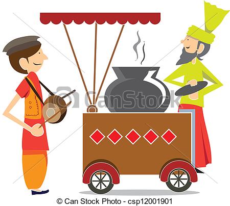 Clipart Of Indianpakistani Food Cart Csp12001901   Search Clip Art
