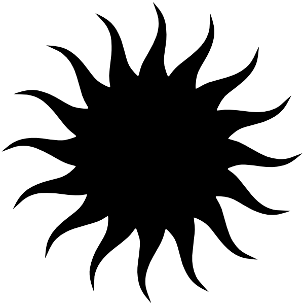 Sun Star Bw Clip Art At Clker Com   Vector Clip Art Online Royalty