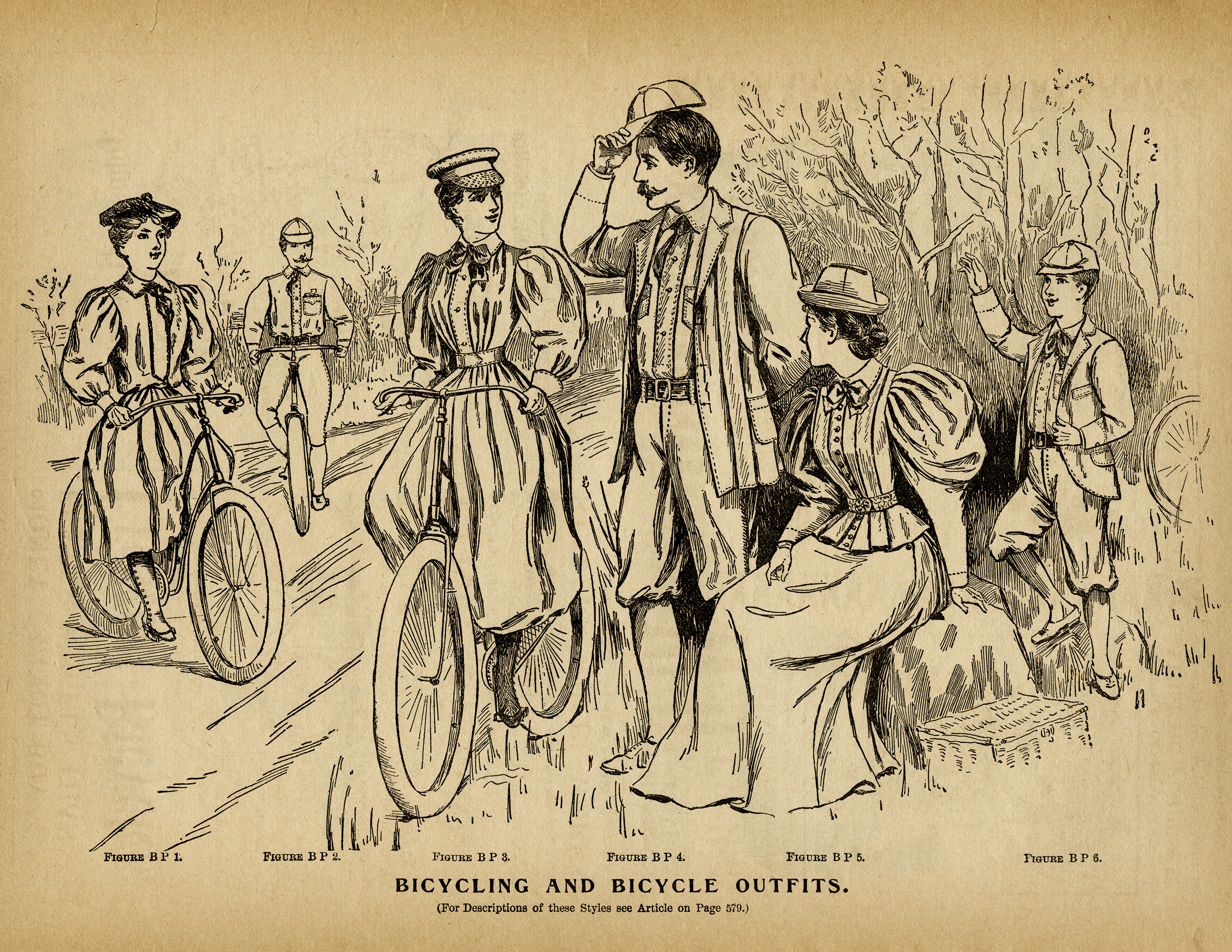 Black And White Clip Art Antique Bike Clipart Victorian People Image