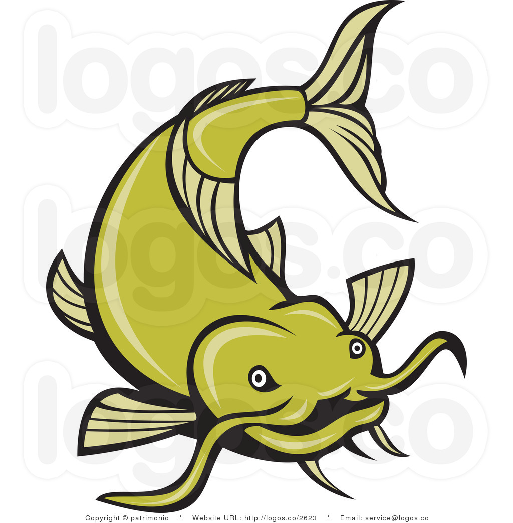 Catfish Clipart Royalty Free Green Catfish Vector Logo 2 By Patrimonio