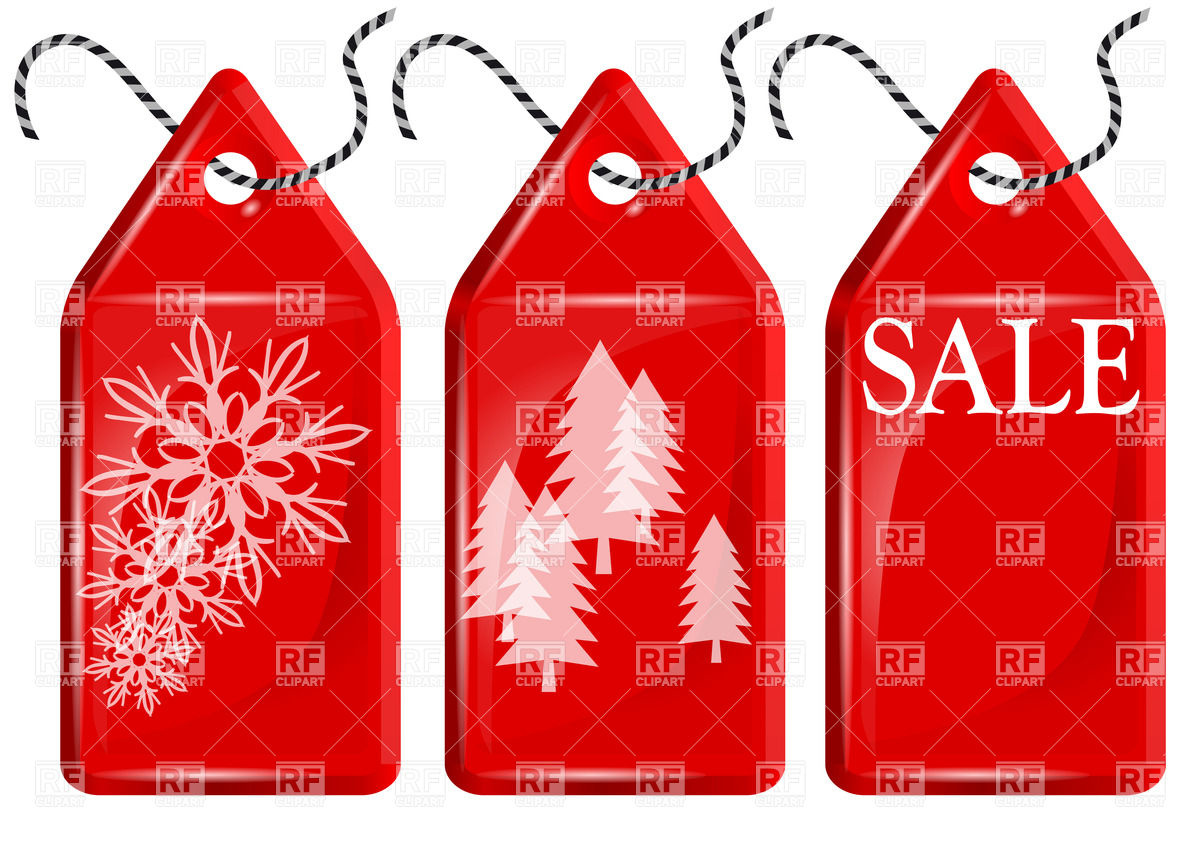 Christmas Shopping Tags Isolated On White 27585 Design Elements
