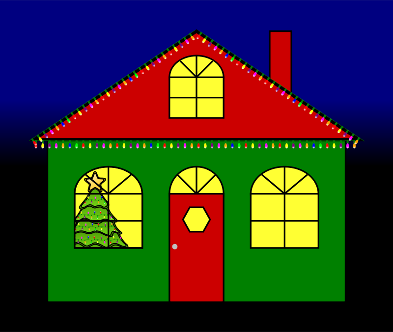 House With Christmas Lights By Jaynick   House With Animated Christmas