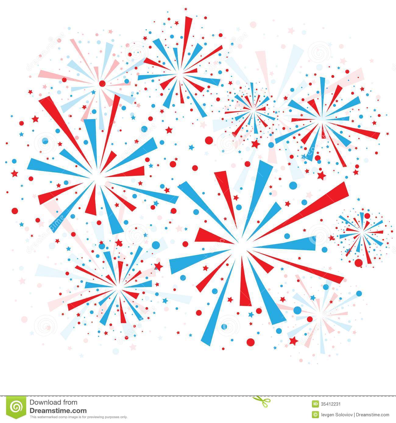 Red And Blue Fireworks On White Background Eps10 Mr No Pr No 3 1151 7