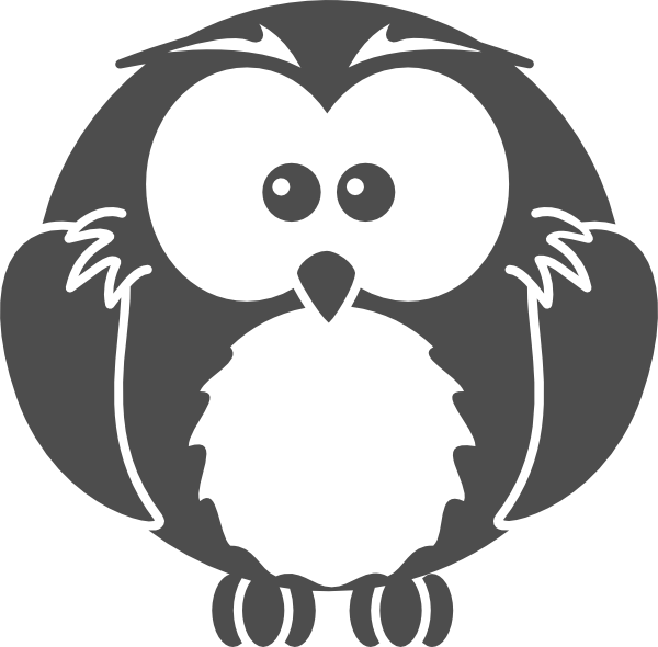 Black And White Owl Clip Art At Clker Com   Vector Clip Art Online