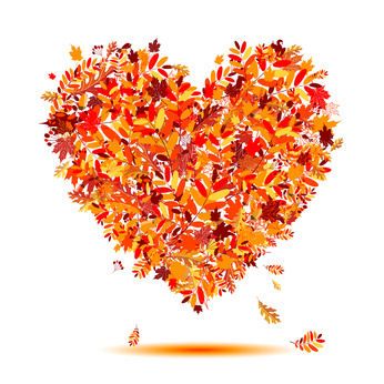 Heart Shaped Autumn Leaves    Autumn Wedding Graphics   Pinterest