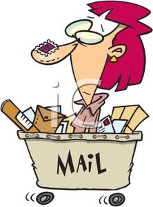 Office Mail Clerk   Royalty Free Clipart Picture