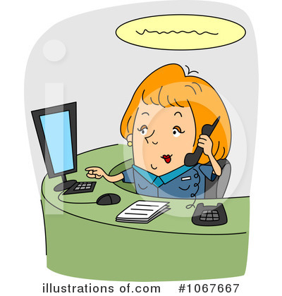 Receptionist Clipart  1067667 By Bnp Design Studio   Royalty Free  Rf