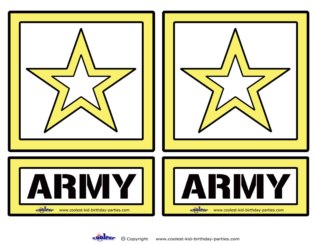 Medium Printable Army Star Decorations   Coolest Free Printables