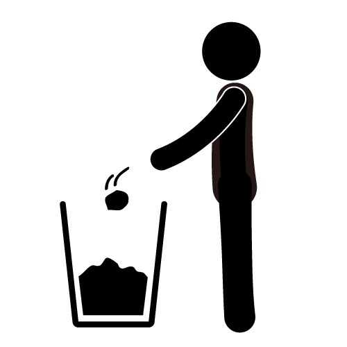 Trash In The Trash   Silhouette   Free Icon   Pictogram