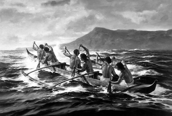 Hawaiian Canoe Drawing The Outrigger Canoe Club And