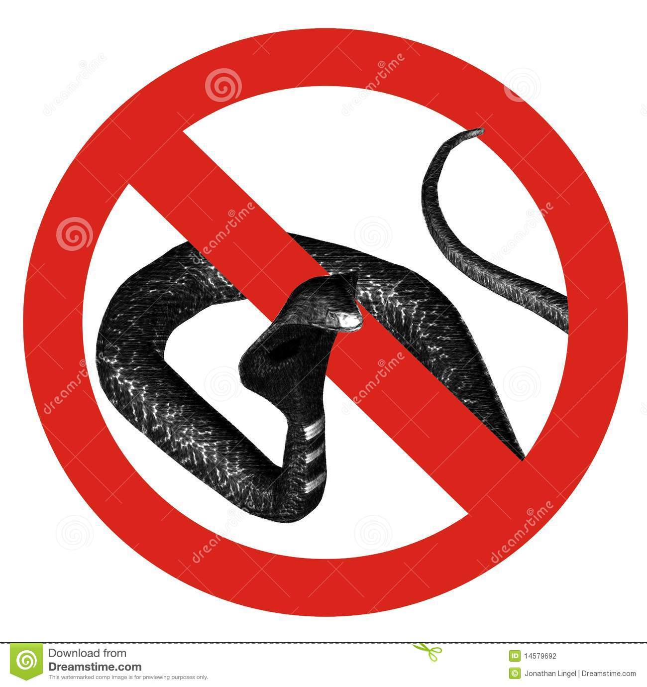 Sign Indicating That Snakes Are Not Allowed Mr No Pr No 2 2987 1