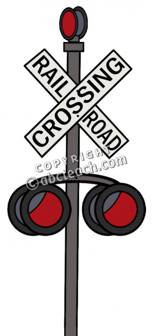 Sign Railroad Crossing Illustration Clip Art Train Color