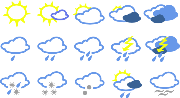 Simple Weather Symbols Clip Art At Clker Com   Vector Clip Art Online