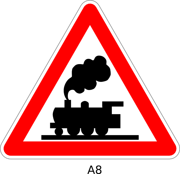 Train Crossing Sign Clip Art At Clker Com   Vector Clip Art Online