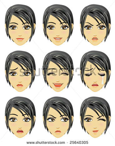 Vector Download   Facial Expression Of Woman  Asian Descent