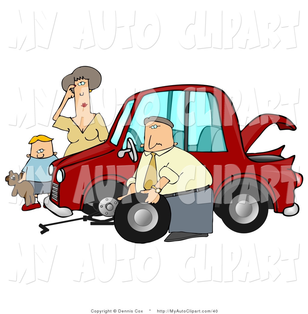Car With Flat Tire Clip Art Car Pictures