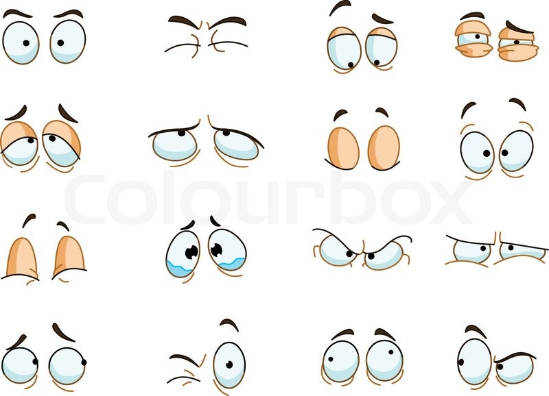 Eyes Expressions Set   Vector   Colourbox