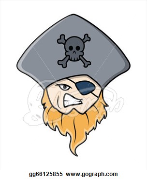 Face With Eye Patch And Hat Vector Illustration  Clip Art Gg66125855