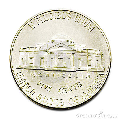 Five Cents Coin Stock Photography