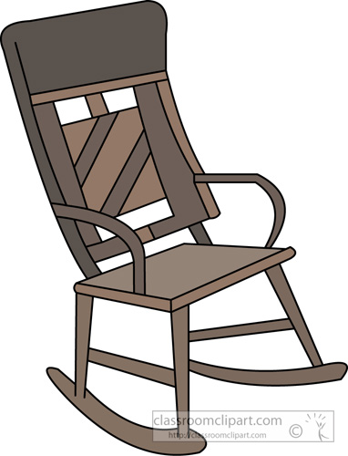 Furniture   Rocking Chair Furniture 08a   Classroom Clipart