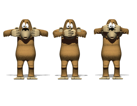 Animated Three Monkeys Cliparts