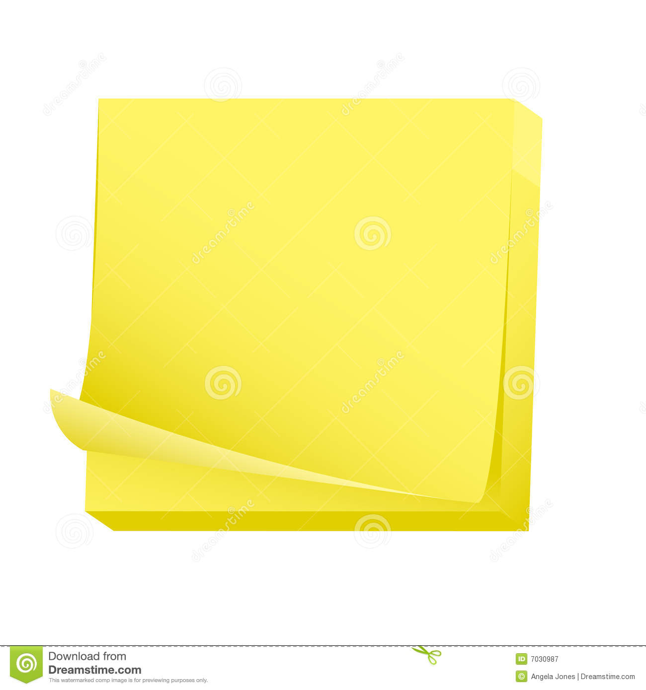 Blank Post It Note Pad  Please Check My Portfolio For More Stationary    