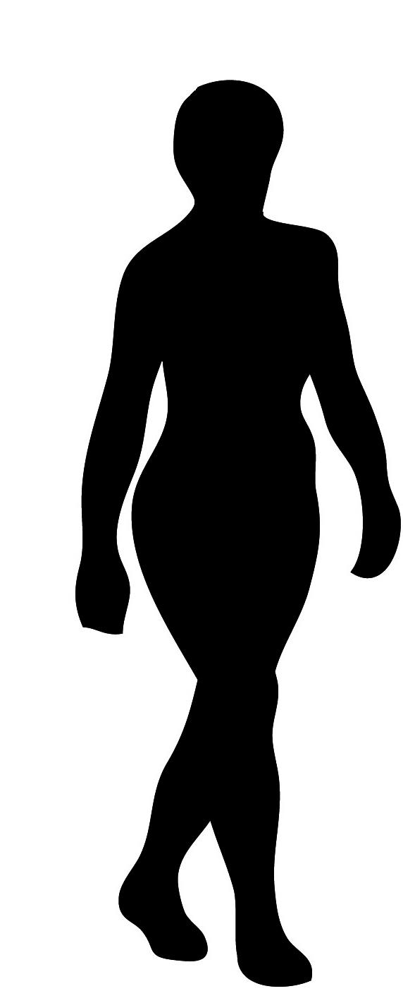 Woman Walking Black White Silhouette Walking Woman