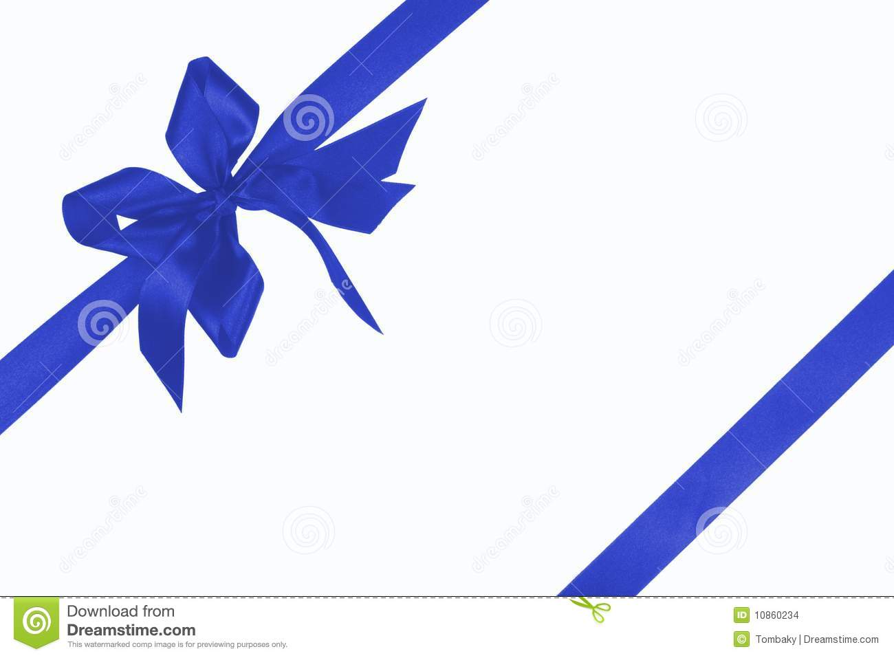 Dark Blue Bow With Ribbon Stock Images   Image  10860234