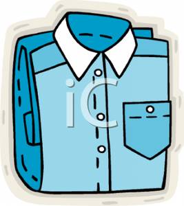Neatly Folded Dress Shirt   Royalty Free Clipart Picture