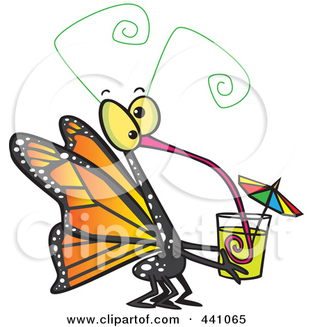 Royalty Free  Rf  Clip Art Illustration Of A Cartoon Butterfly